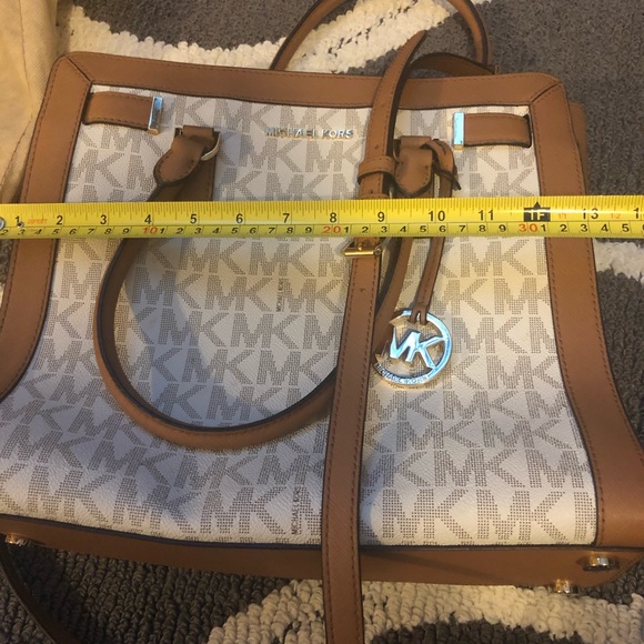 Michael Kors Hamilton cognac brown&cream bag - Picture 8 of 8